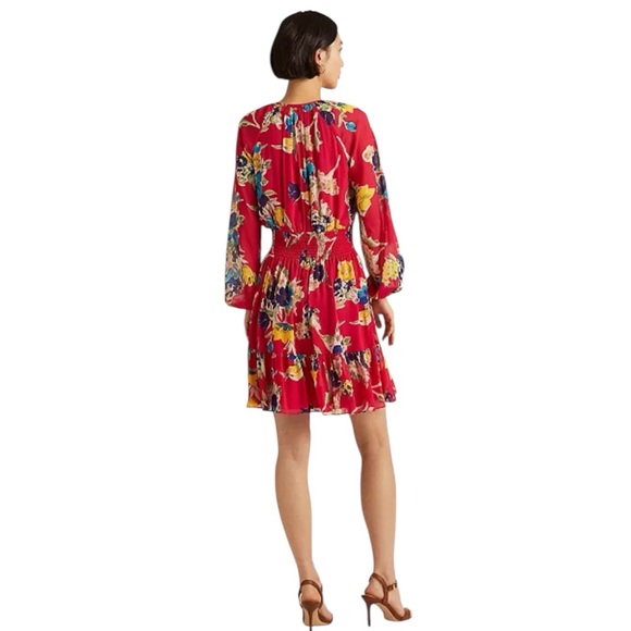Lauren Ralph Lauren
Floral Crinkle Georgette Long-Sleeve Dress - Picture 3 of 12